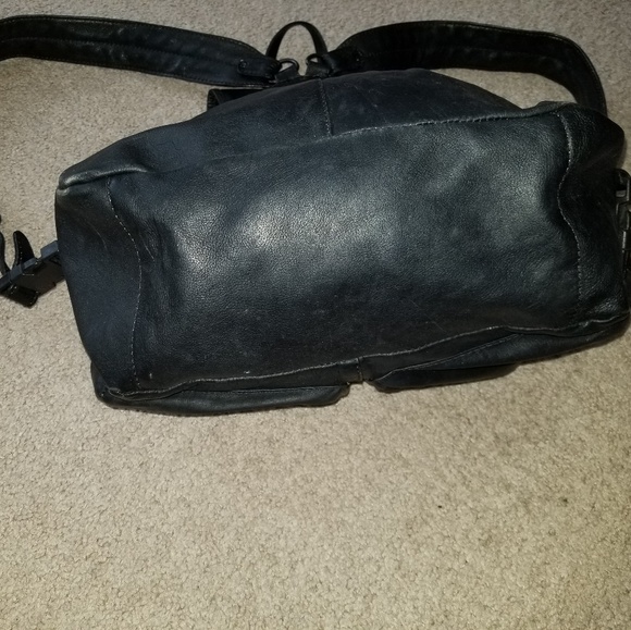 b8,219 Simon Backpack Black Leather Bag Tote Purse - Picture 4 of 8